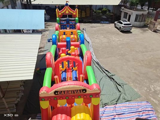 Kiralık ve satış için özel olarak tasarlanmış şişme karnaval engelli pist