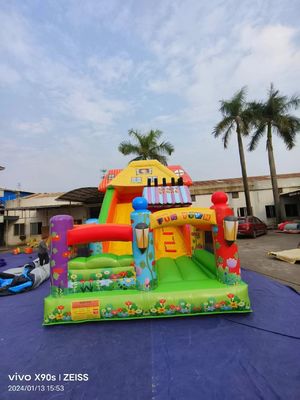Fun Park Dry şişkin şişkin kaydırma slaytları şeker dükkanı temasıyla