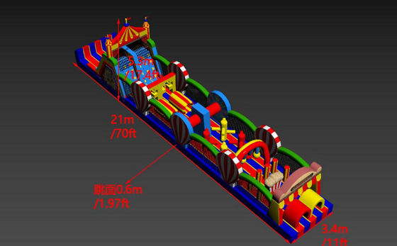 Kiralık ve satış için özel olarak tasarlanmış şişme karnaval engelli pist