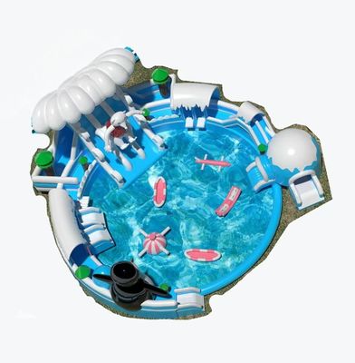 Snow World Açık Hava Şişme Su Parkı Büyük Yuvarlak Havuzla Özel