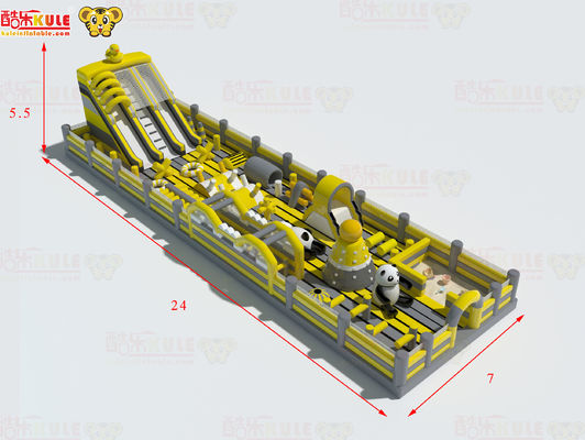Büyük şişilebilir engeller Sarı Renkli Eğlence Parkı Oyun alanı