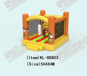 Sütun Çemberli Çocuklar İçin Eşek Şişme Sıçrama Kalesi