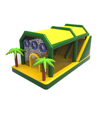 Çocuklar Eğlence Parkı Palm Ağaçları ile Şişme Çöpçü Evi