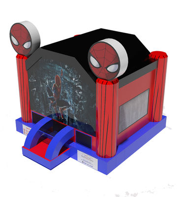 Spider-Man desenli ticari şişme sıçrama evi