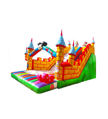 Mickey Mouse Kalesi Çocuklar İçin Şişme Büyük Kaydırma