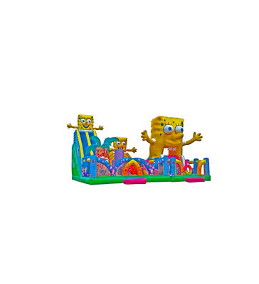 Çocuklar Eğlence Parkı Şişme SpongeBob Kaydırma Renkli Oyun Alanı