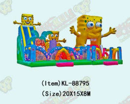 Çocuklar Eğlence Parkı Şişme SpongeBob Kaydırma Renkli Oyun Alanı