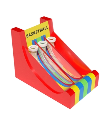 Şişilebilir Mini Renkli Canlı Üç - Hoop Basketbol Atış Oyuncağı