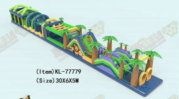 Çeşitli Renkli Tropikal Şişme Engelleme Yolu Maceralı Orman Yolu