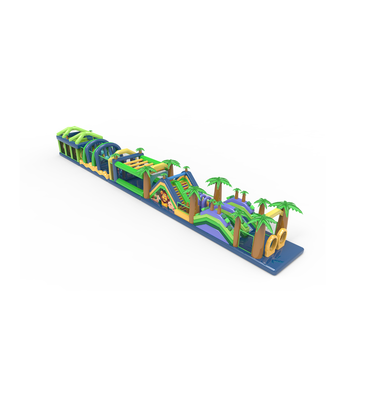 Çeşitli Renkli Tropikal Şişme Engelleme Yolu Maceralı Orman Yolu