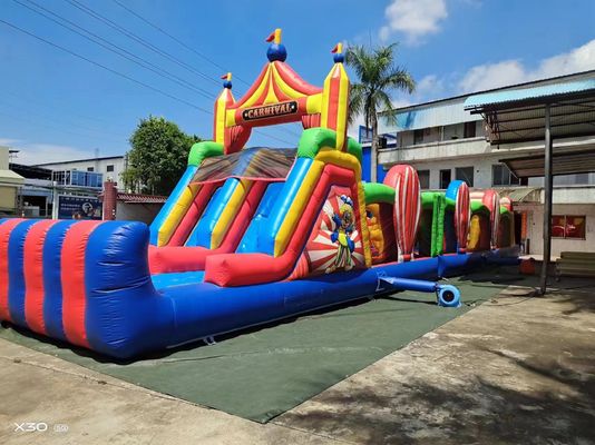 Kiralık ve satış için özel olarak tasarlanmış şişme karnaval engelli pist